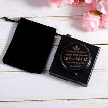 Load image into Gallery viewer, Christmas Stocking Stuffer Women Birthday Gifts Makeup Compact Mirror Gifts for Female Girls Sisters Daughter Mom Friends BFF Wife Her Inspirational Pocket Mirror Gift for Valentine's Day Graduation
