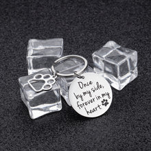 Load image into Gallery viewer, Loss of Pet Memorial Keychain Dog Cat Remembrance Jewelry Pet Sympathy Gift Dog Remembrance for Women Men Once by My Side Forever in My Heart Key Ring
