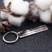 Load image into Gallery viewer, Inspirational Faith Gifts Keychain for Women Men Teen Boys Girls Myself to Best Friend i Am Strong i Am Worthy i Am Loved i Am Enough Birthday Anniversary Graduation  Brand: VANLOVEMAC
