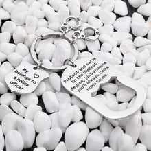 Load image into Gallery viewer, Police Officer Gifts Keychain Cop Gift for Husband from Wife Boyfriend Police Gift from Girlfriend Women Men Protect and Serve to The Highest Degree Key Ring Dog Tag
