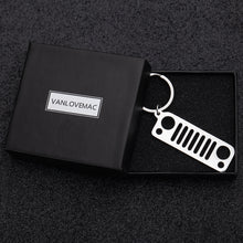 Load image into Gallery viewer, Auto Grille Keychain for Wraler,Compss, Chroke, Lbery, Ptrio, Rbico,Reegad, SR/T, TJ, CJ Owner Accessories Enthusiasts Automotive Lser Stainless Steel Key Chain
