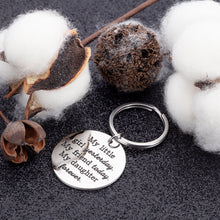 Load image into Gallery viewer, Daughter Keychain Gift from Father Mother for Bride Adult Daughter Little Girl Birthday Wedding Valentine Day Graduation Christmas Dad Mom Gifts for Women Teen Teenage Key Ring Jewelry
