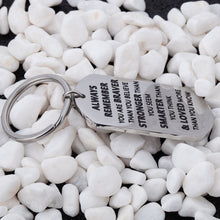 Load image into Gallery viewer, Inspirational Gifts from Mom Dad Christmas Gift for Grandson Granddaughter Keychain for Women Men Student Teen Girls Boys Always Remember You are Braver Than You Believe Graduation Birthday
