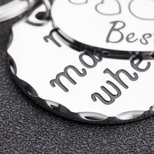 Load image into Gallery viewer, Best Friend Christmas Gifts Keychain Set Stocking Stuffers No Matter Where Best Friends- BFF Birthday Gift Friendship for Women Men Girls Boys Puzzle Graduation Wedding Wedding Key Ring (2pcs)
