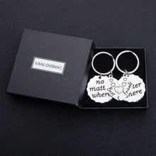 Load image into Gallery viewer, Best Friend Christmas Gifts Keychain Set Stocking Stuffers No Matter Where Best Friends- BFF Birthday Gift Friendship for Women Men Girls Boys Puzzle Graduation Wedding Wedding Key Ring (2pcs)
