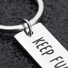 Load image into Gallery viewer, Inspirational Christmas Gifts Keep Going for Her Him Graduation Keychain Women Men BFF Family Friendship Boys Girls Teenage Students Engraved Birthday Key Ring
