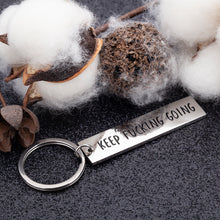 Load image into Gallery viewer, Inspirational Christmas Gifts Keep Going for Her Him Graduation Keychain Women Men BFF Family Friendship Boys Girls Teenage Students Engraved Birthday Key Ring
