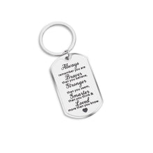 Load image into Gallery viewer, Always Remember You are Braver Than You Believe Inspirational Gift for Teenages Boys Girls Friends Student Graduation Keychain Women Men AA Recover Key Ring
