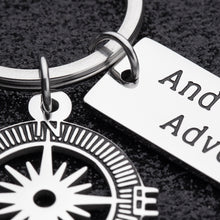 Load image into Gallery viewer, Inspirational Gift Keychain The Adventure Begins Moving Gift for Women Man
