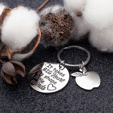 Load image into Gallery viewer, Teacher Appreciation Gifts for Women Men Graduation Keychain from Teen Student Boys Girls Preschool Gift Mom Dad Thank You Gift It Takes Big Heart to Shape Little Minds Key Ring
