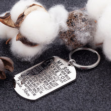 Load image into Gallery viewer, Inspirational Gift to Son from mom-Never Forget How Much i Love You Gift Keychain for Teen Boy from Mother in Law Stepmom
