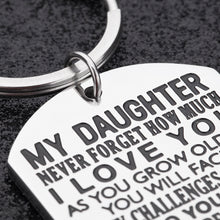 Load image into Gallery viewer, Daughter Gift from Mom Inspirational Keychain for Teen Girl Women from Stepmom
