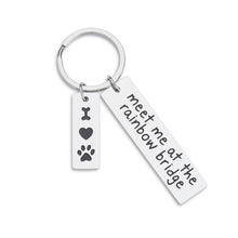 Load image into Gallery viewer, Loss of Pet Memorial Keychain Dog Cat Remembrance Jewelry Pet Sympathy Gift Dog Remembrance for Women Men Once by My Side Forever in My Heart Key Ring
