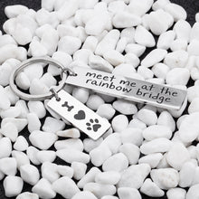 Load image into Gallery viewer, Loss of Pet Memorial Keychain Dog Cat Remembrance Jewelry Pet Sympathy Gift Dog Remembrance for Women Men Once by My Side Forever in My Heart Key Ring
