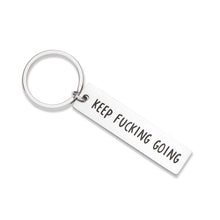Load image into Gallery viewer, Inspirational Christmas Gifts Keep Going for Her Him Graduation Keychain Women Men BFF Family Friendship Boys Girls Teenage Students Engraved Birthday Key Ring
