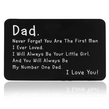 Load image into Gallery viewer, I Love You to Father Gift from Daughter for Dad Husband Christmas Birthday Father's Day Wedding Wallet Insert Card for Stepdad Dad To Be Father Of The Bride Stocking Stuffers Present from Kids
