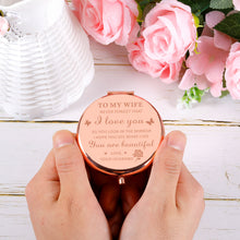 Load image into Gallery viewer, To My Wife Gifts from Husband Valentine's Day Gifts for Women Compact Mirror Christmas Stocking Stuffers for Wife Anniversary Birthday Gift Makeup Pocket Mirror for Wedding Mother Day Engagement
