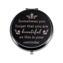 Load image into Gallery viewer, Christmas Stocking Stuffer Women Birthday Gifts Makeup Compact Mirror Gifts for Female Girls Sisters Daughter Mom Friends BFF Wife Her Inspirational Pocket Mirror Gift for Valentine's Day Graduation
