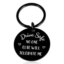 Load image into Gallery viewer, Boyfriend Gifts from Girlfriends Christmas Gifts for Men Him Husband Wife Fiance Couple Groom Hubby Valentines Day Birthday Wedding Anniversary Presents Cute Drive Safe Keychains from Wife Women
